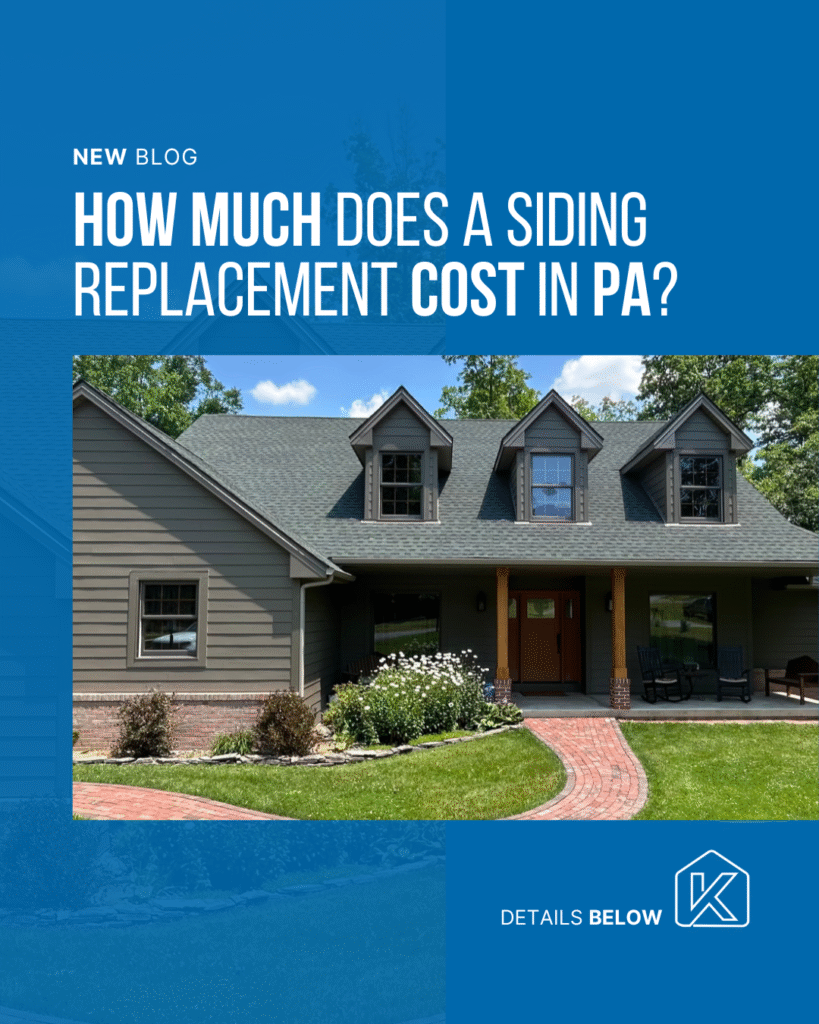 Siding replacement cost in Pennsylvania.