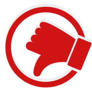 Red fist bump icon in circle