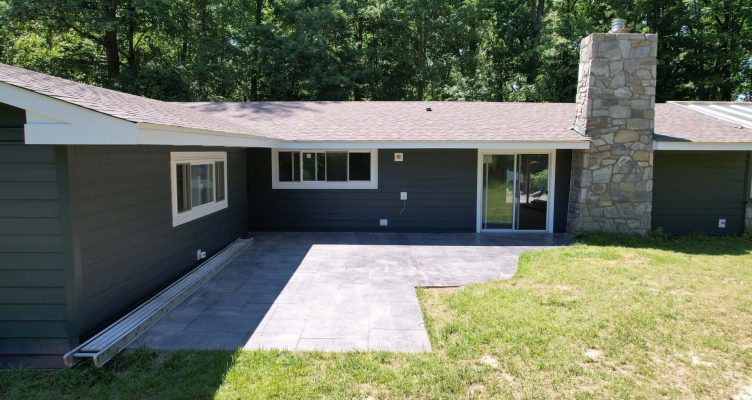 New siding installation on a residential home in Pottstown, PA by Kesting Construction. Expert sidin.