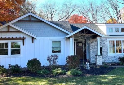 Siding and roofing installation on a beautiful Yardley home, showcasing durable materials and expert.