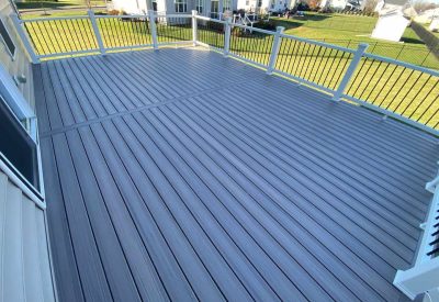 Deck installation by Kesting Construction in Pennsburg, PA, showcasing a durable, stylish outdoor sp.