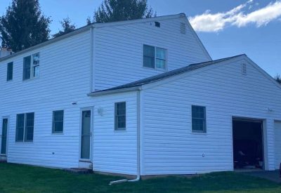 New vinyl siding on a residential home in Buckingham PA.