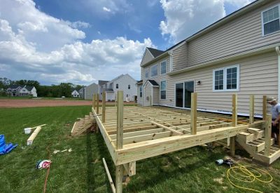 Deck installation in Collegeville, PA by Kesting Construction. Expert craftsmanship for beautiful ou.