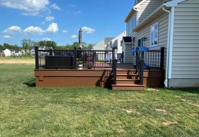 Deck installation with durable composite materials in Collegeville, PA. Expert craftsmanship for out.